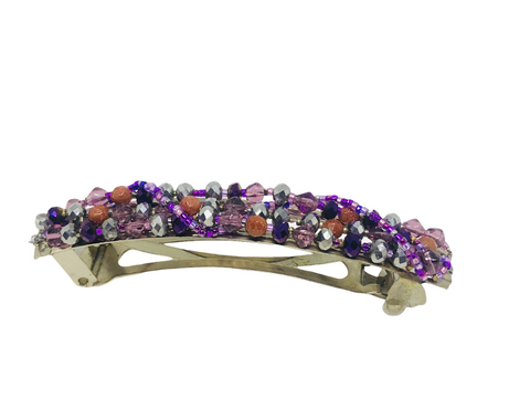 Rose Beaded Hair Barrette
