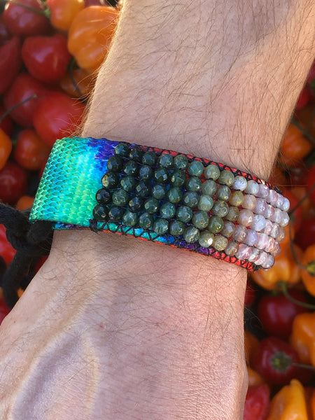 Purple Plum Agate Vegan Bracelet