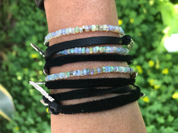 Rainbow Opal Wrap Bracelet