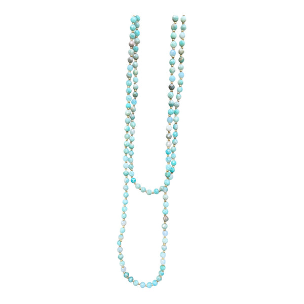 Amazonite Beaded Stormie Art Necklace Design 18 inches or 22.5 inches