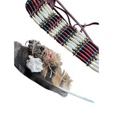 Turquoise Beads and Red & White Pipe Bone Tribal Choker