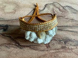 Prosperity Citrine and Leather Beaded Bracelet