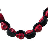 stormie art red skull necklace