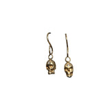 Skull Gold Earrings with Diamond