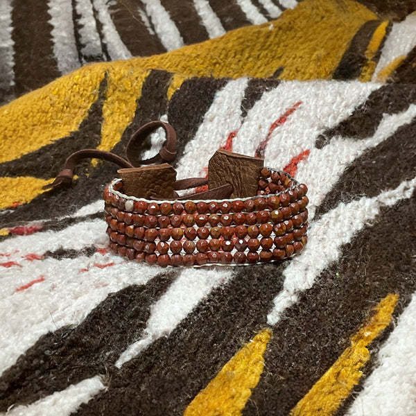 red jasper bracelet front