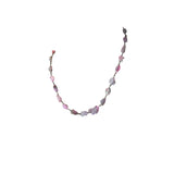 Raw pink Opal nugget necklace with antique seed beads lobster clasp closure 15 inches in length