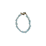 Aquamarine Nugget Copper Heishi  Beaded Bracelet Clasp