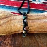 Indian Agate Zig-Zag Leather Bracelet Handwoven Beaded Jewelry