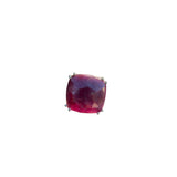 Ruby Ring “Size 9” Stormie Art Original Design Faceted Ruby Square Stone Shape and Set in Sterling Silver