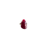 Ruby Ring Stormie Art Original Design Rosecut Ruby Teardrop Stone Shape Solitaire and Setting in Sterling Silver