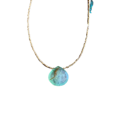 Chalcedony Teardrop Necklace