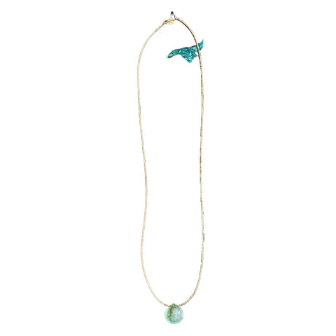 Chalcedony Teardrop Necklace