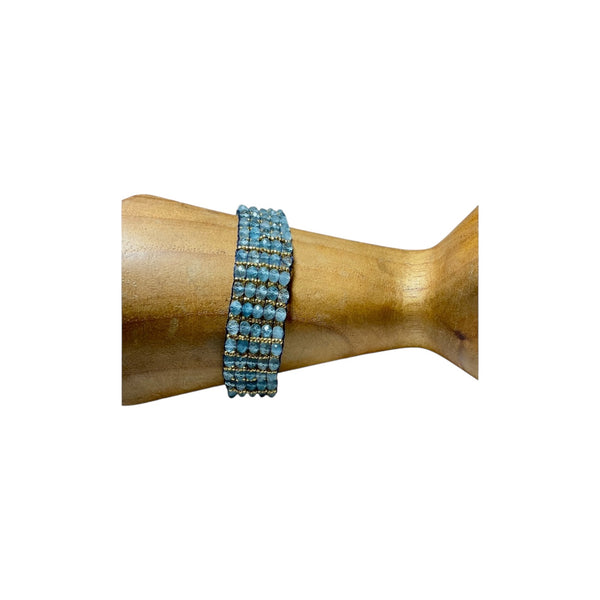 tourmaline beaded bracelet arm display front 