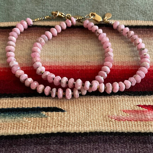 Rhodolite Beaded Bracelet