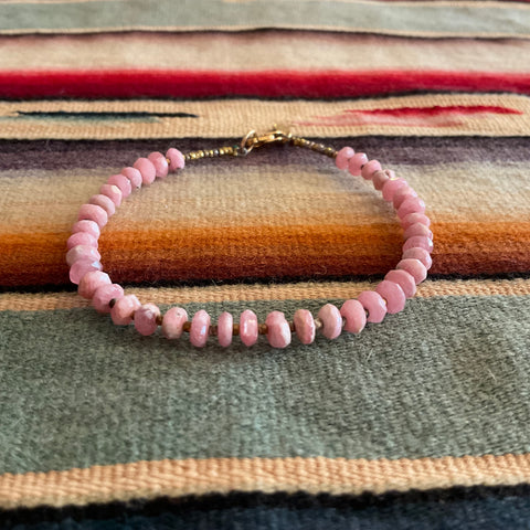 Rhodolite Beaded Bracelet