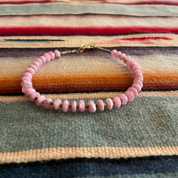 Rhodolite Beaded Bracelet