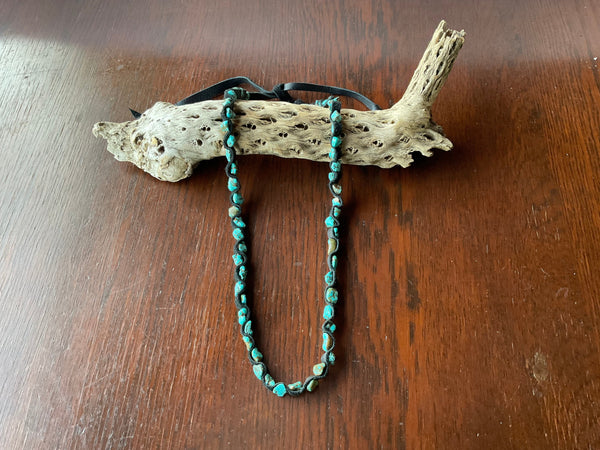 Turquoise Nugget Zig-Zag Necklace