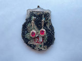 14k. Halo Ruby Earrings Drop down style Victorian Era