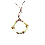 Pipe Bone Traditional Adornment Leather Beaded Bracelet