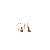 Skull Gold Earrings with Diamond