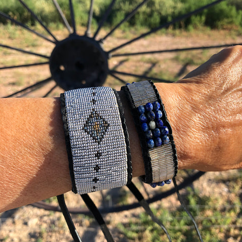 Lapis Lazuli and Sterling Silver Bracelet