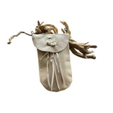 White Deerskin Clip-On Side Bag