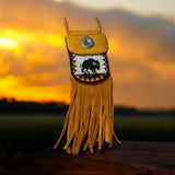 Stand into the Storm Bison Beaded Pouch