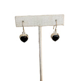 Black Heart Onyx Earrings