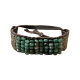 Emerald Leather Bracelet