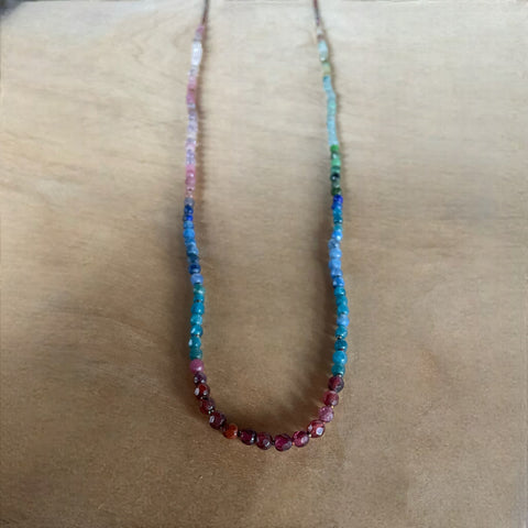 Multicolored Gemstone Bead Necklace