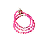 Pink Opal Bracelet with Gold-Filled Clasp Closure