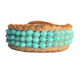 Prosperity and Protection Chrysoprase Gemstone Beaded Stormie Bracelet