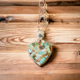 Matrix Royston Turquoise Necklace Heart Charm