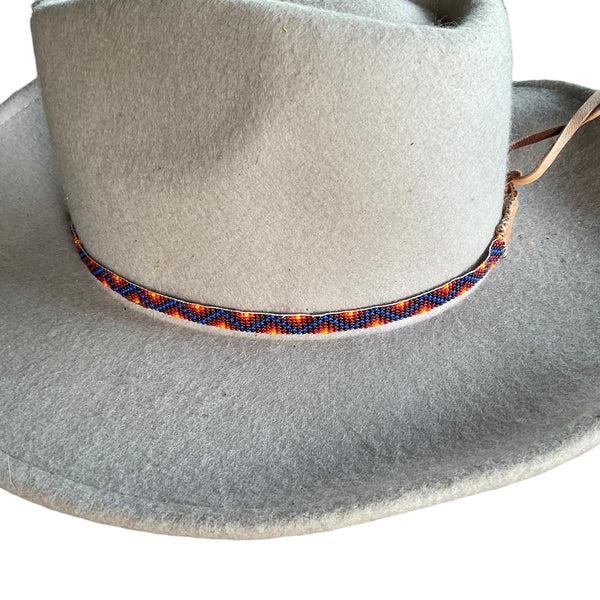 Mountain Design Beaded Hatband