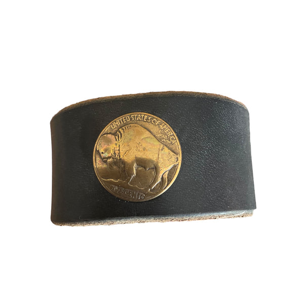 Bison Brass Button Bracelet