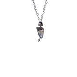 Raw Opal Stone Necklace with Heart Chain