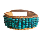 Warrior Protector Turquoise Leather Cuff/Bracelet