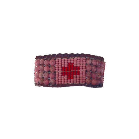 Inspiration of Positive Love Rhodonite Stormie Bracelet