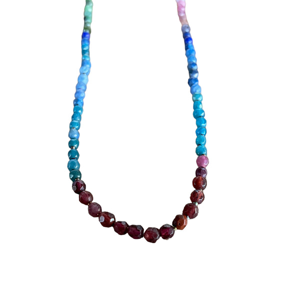 Multicolored Gemstone Bead Necklace