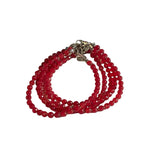 Red Jade Beaded Bracelet