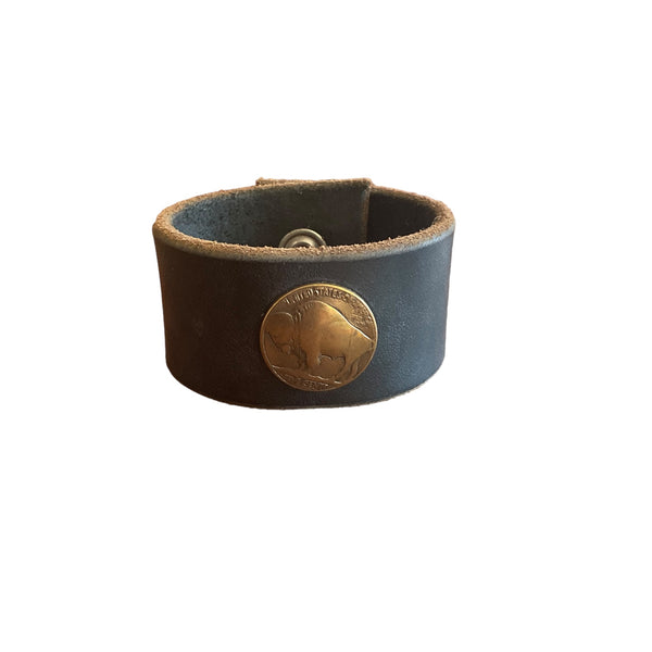 Bison Brass Button Bracelet