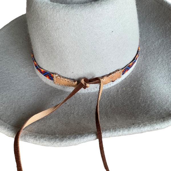 Mountain Design Beaded Hatband