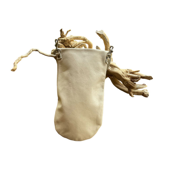 White Deerskin Clip-On Side Bag