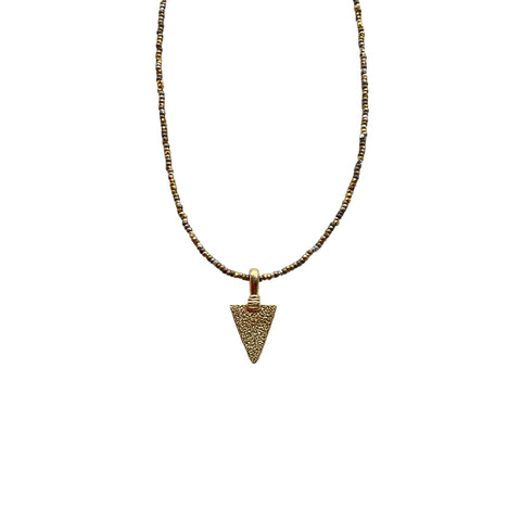 14 Karat Gold Arrowhead Necklace