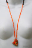 Orange Heart Necklace