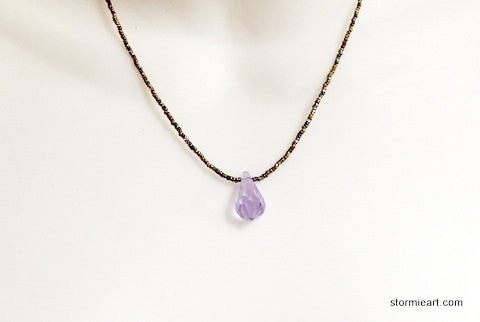 Purple Crystal Necklace