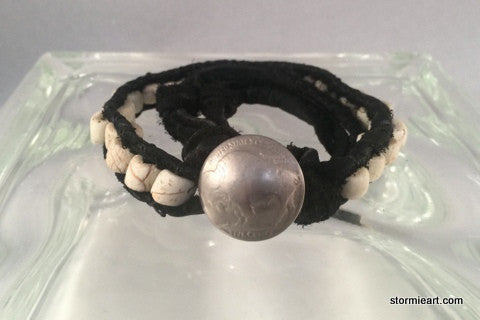 White Bison Wrap Bracelet