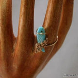 Turquoise Fetish Fish Ring