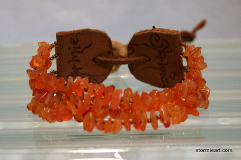 Raw Carnelian Stone Bracelet