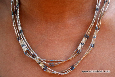 Liquid Silver Wrap Necklace